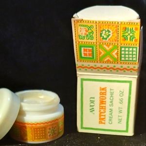 Vintage Avon Creme Sachet-Patchwork .66oz NIB